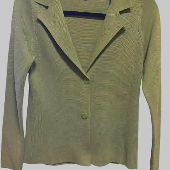 Eileen Fisher Petites Cardigan Sweater Women's Size PP 2 4 Silk Blend Green - Picture 3 of 11